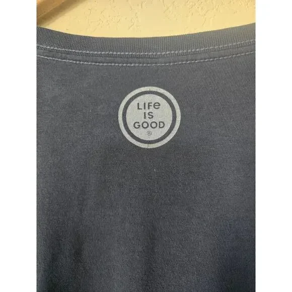 Life is Good Long Sleeve Crusher Tee Snow Good Adirondack Chair Women’s XL - Picture 4 of 8